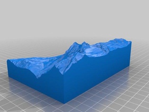 eiger 10km collectible mountain sport outdoors 3d topo climb collectable nordwand 3d print model - Mito3D