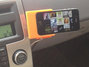 rotating car charger-holder iphone 4 4s magnets mobile dock handsfree 3d print model - Mito3D