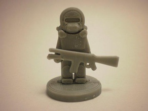 flatminis espacio soldado los juguetes juegos 3d print model - Mito3D