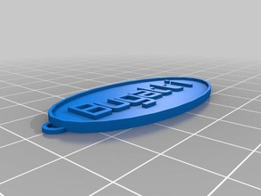 il mio personalizzati portachiavi ovale 3d print model - Mito3D