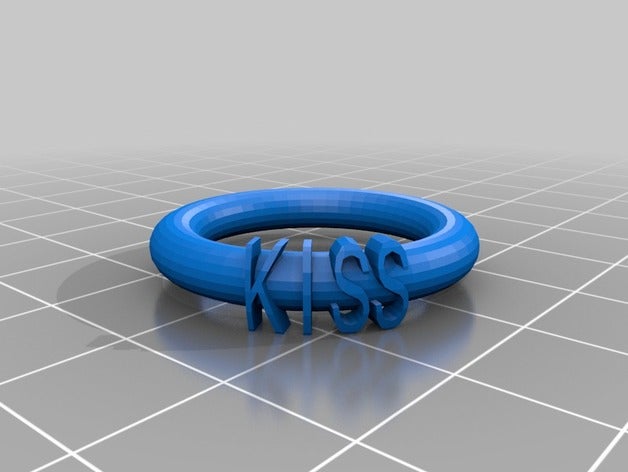 kiss ring fashion customized 3D print model - Mito3D