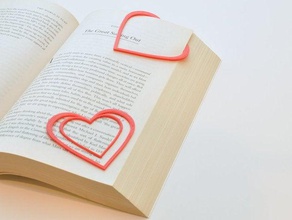 heart bookmark office valentines day vday 3d print model - Mito3D