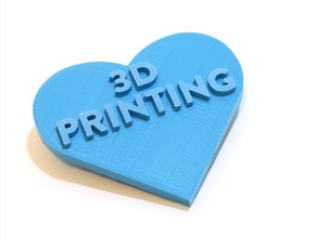 we love 3d printing heart 3dprint 3dprinting affection blue gift hearts nerdy plaque robot robots simplus simplusdesign design valentine valentines day 3d print model - Mito3D