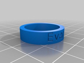 evan ring2 les anneaux personnalisé 3d print model - Mito3D