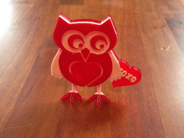Sevgililer baykuş 3d baskı 3D print model - Mito3D