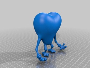 have heart creatures day monster pink purple red 3d print model - Mito3D