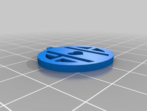 my customized monogram pendant dd2 jewelry 3d print model - Mito3D