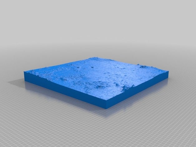 oceano de tempestades lunar mapa alturas a física astronomia 3D print model - Mito3D