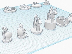 ancients boardgame tokens soldier pawns games 3d print model - Mito3D