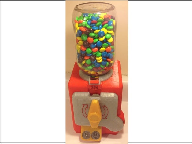 remix de la máquina expendedora cocina comedor los dulces moneda gumball supportless 3D print model - Mito3D