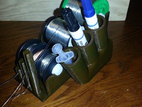 ainda outro solda fluxo titular eletrônica organizar o organizador colar de spool fio workshop 3d print model - Mito3D