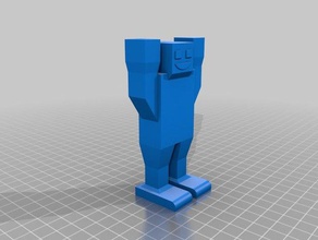 robot uomo 3d la stampa cool facile faccia ragazzo felice fare sorriso 3d print model - Mito3D