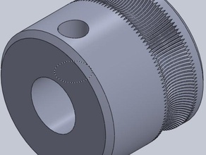 direct drive wheel 3d printer parts extruder filament negative space pinch solidworks 3d print model - Mito3D