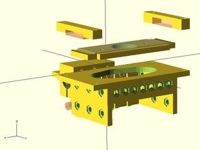 quick-fit carriage printrbot openscad 3d printer parts extruder 3d print model - Mito3D