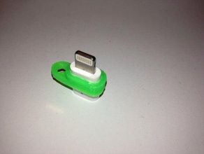 micro usb lightning adapter pendant gadgets apple keychain 3d print model - Mito3D