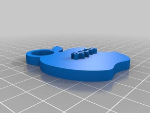 apple keychains customized 3d print model - Mito3D