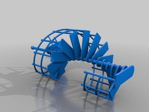 scala chiocciola spiral staircase household 3d print model - Mito3D