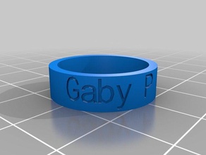 gaby anéis personalizado 3d print model - Mito3D