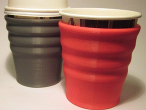 ergo thermo coffee cup holder kitchen dining coffe espresso latte paper tea 3d print model - Mito3D