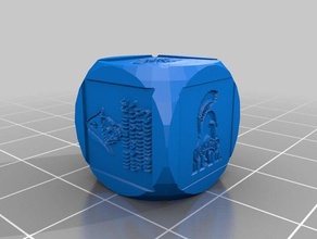 my customized dice custom engraved images 3d print model - Mito3D