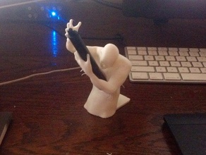 s'empale guy stylet wacom titulaire ordinateur bureau de figure la sculpture zbrush 3d print model - Mito3D