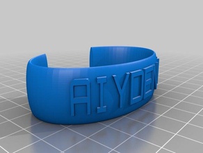 meine angepasste ellipse Nachricht band Armbänder 3d print model - Mito3D