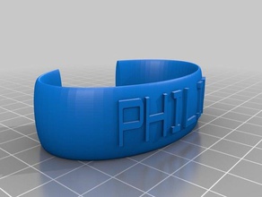 philip pulseiras personalizado 3d print model - Mito3D