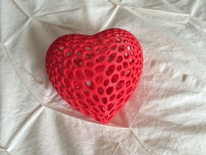 voronoi heart valentine 3d print model - Mito3D