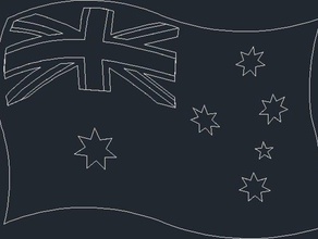 bandiera australiana i segni loghi 3d print model - Mito3D