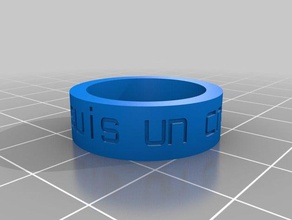 je suis un createur rings customized 3d print model - Mito3D