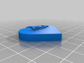 ailas heart pendant customized 3d print model - Mito3D