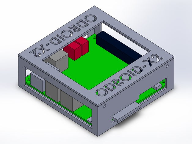 odroid x2 3d caso hardkernelcom computador ape sistemas odroid-x2 robô robótica 3D print model - Mito3D