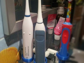etcexternal electricultrasonic -cepillo de dientes la mordaza cuarto baño freecad 3d print model - Mito3D