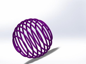 spherical helix math art 3d print model - Mito3D