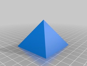 hohle Pyramide mit quadratischer Unterlage andere 3d print model - Mito3D