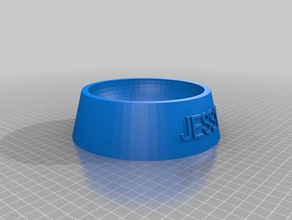 my customized fully parametric dog cat food bowl jessy pets 3d print model - Mito3D
