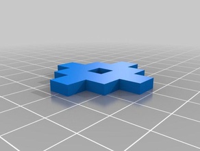 2d pixel art de 5x5 diamante personalizado 3d print model - Mito3D