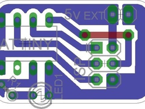 attiny isp target del consiglio a casa etch amichevole elettronica 3d print model - Mito3D