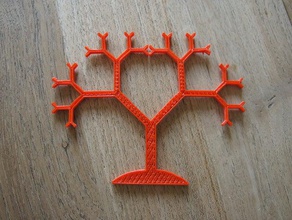 frag tree 2d art 3d print model - Mito3D
