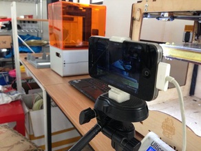 iphone 4 4s generic tripod mount fdm friendly camera 3d print model - Mito3D