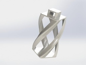 twisted pendentif bijoux 3d print model - Mito3D
