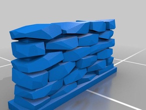 4x6 muro de piedra props personalizado 3d print model - Mito3D