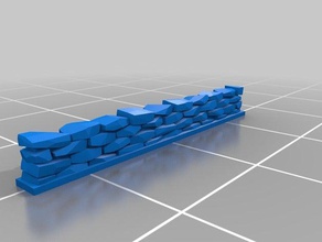 my customized 10x4 stone wall props 3d print model - Mito3D