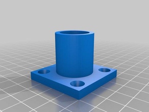 pvc pipe mount parts cylinder flange holder tube 3d print model - Mito3D