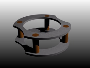 ring-ring 4 post Schmuck 3d Kunst experiment 3d print model - Mito3D