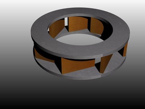 ring-5-turbine Schmuck 3d experiment ornament supportless 3d print model - Mito3D