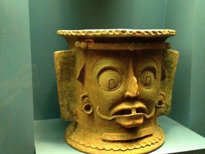 grotesque mayan urn scans replicas amnh captured cup planter vessel 3d print model - Mito3D