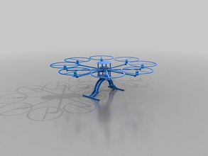 octocopter design using openscad rc vehicles quadcopter tricopter hexcopter uav agl carbonfiber 3d print model - Mito3D