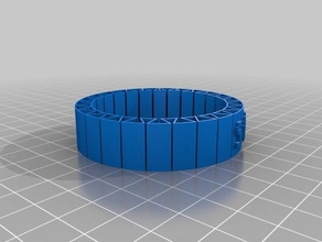 my customized flexible name bracelet sapphire bracelets 3d print model - Mito3D