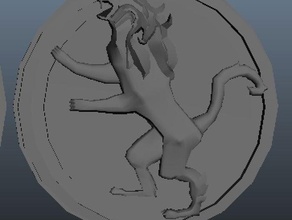 leone coin coins badges daggerfall elder game hear lannister lions online roar scroll scrolls skyrim thrones 3d print model - Mito3D